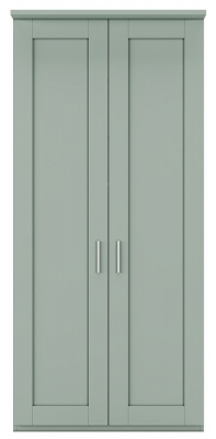 Product photograph of Wiemann Cambridge Green 2 Door Wardrobe - W 100cm from Choice Furniture Superstore