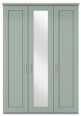 Product photograph of Cambridge Sage Green 3 Door Wardrobe With 1 Mirror Front - W 150cm from Choice Furniture Superstore