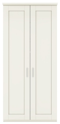 Product photograph of Cambridge White 2 Door Wardrobe - W 100cm from Choice Furniture Superstore