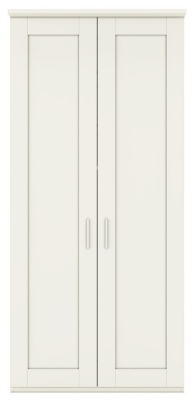 Cambridge White 2 Door Wardrobe - W 100cm