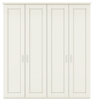 Product photograph of Wiemann Cambridge White 4 Door Wardrobe - W 200cm from Choice Furniture Superstore