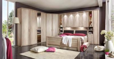 Luxor Rustic Oak 6 Door Overbed Unit With 50cm Occasional Wardrobe For Bed Width 180cm