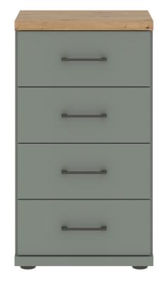 Wiemann Suffolk 4 Drawer Sage Green Narrow Chest Of Drawer