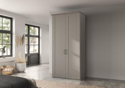 Wiemann Suffolk Pebble Grey 2 Door Wardrobe W 100cm