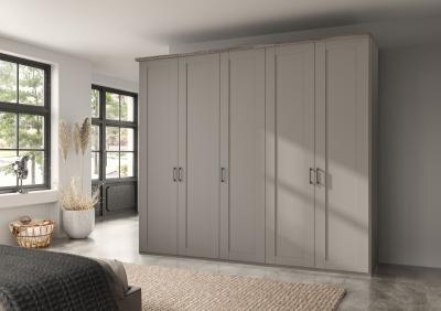 Wiemann Suffolk Pebble Grey 5 Door Wardrobe W 250cm