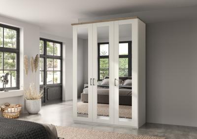 Wiemann Suffolk White 3 Door Mirror Wardrobe W 150cm