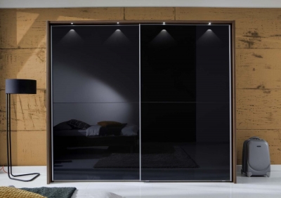 Berlin Sliding Wardrobe with Full Glass or Crystal Mirror Front Panels