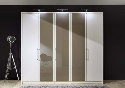 Product photograph of Berlin Glass Door Wardrobe from Choice Furniture Superstore