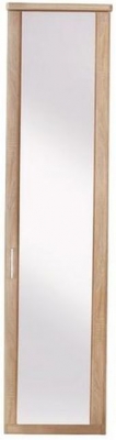 Product photograph of Luxor 3 4 1 Right Hand Facing Mirror Door Hinged Wardrobe In Rustic Oak - W 50cm from Choice Furniture Superstore
