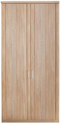 Product photograph of Luxor 3 4 2 Door Hinged Wardrobe In Rustic Oak - W 75cm from Choice Furniture Superstore