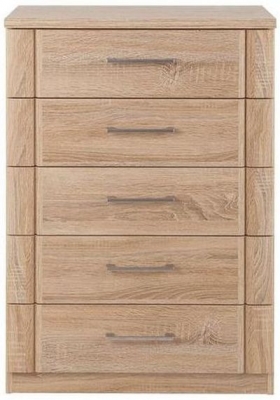 Product photograph of Luxor 3 4 5 Drawer Chest In Rustic Oak from Choice Furniture Superstore