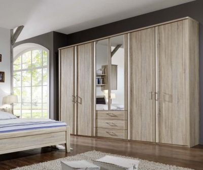 Product photograph of Luxor 3 4 Wardrobe With Cornice from Choice Furniture Superstore