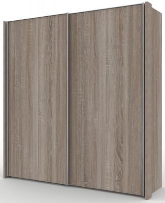 Product photograph of Miami 2 Door Sliding Wardrobe In Dark Rustic Oak - W 200cm from Choice Furniture Superstore