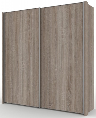 Product photograph of Wiemann Miami 200cm Dark Rustic Oak 2 Door Sliding Wardrobe from Choice Furniture Superstore