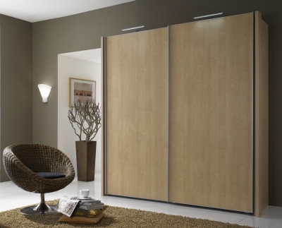 Product photograph of Miami 2 Door Wardrobe In Oak - W 200cm from Choice Furniture Superstore