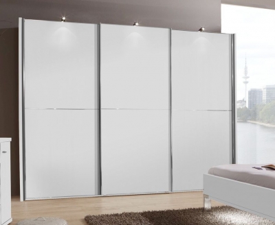 Product photograph of Wiemann Miami2 3 Door Sliding Wardrobe In White - W 250cm from Choice Furniture Superstore