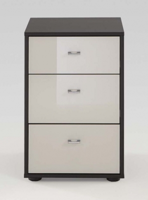 Product photograph of Tokio 3 Drawer Bedside Cabinet from Choice Furniture Superstore
