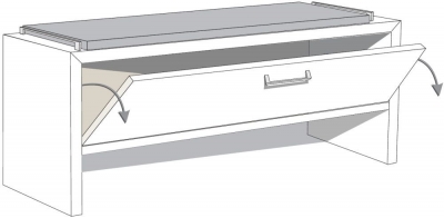 Product photograph of Wiemann Tokio Bedroom Dressing Bench - Variation Available from Choice Furniture Superstore