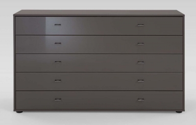 Product photograph of Tokio 5 Drawer Chest In Havana With Chrome Handle from Choice Furniture Superstore