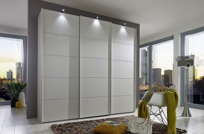 Product photograph of Vip Westside 3 Door Sliding Wardrobe In White - W 280cm from Choice Furniture Superstore
