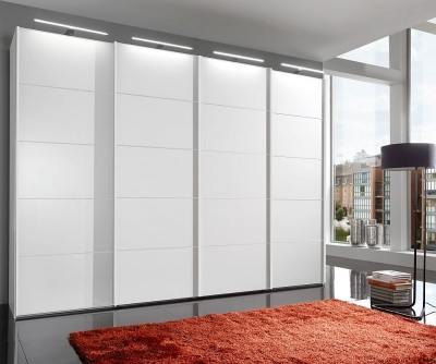 Product photograph of Vip Westside 4 Door Sliding Wardrobe In White - W 400cm from Choice Furniture Superstore