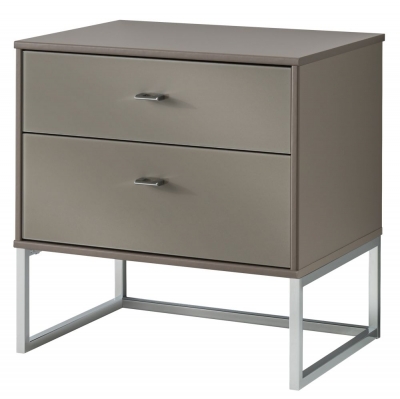 Product photograph of Vigo 2 Drawer Bedside Cabinet In Havana - W 40cm from Choice Furniture Superstore