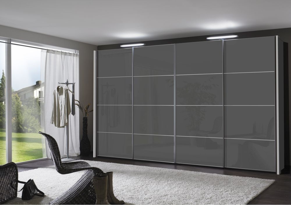 Grey glass sliding 2024 wardrobe doors