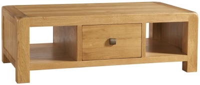 Product photograph of Curve Oak Storage Coffee Table from Choice Furniture Superstore