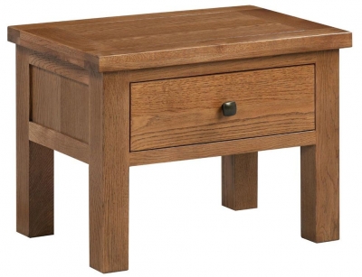 Product photograph of Original Rustic Oak 1 Drawer Side Table from Choice Furniture Superstore