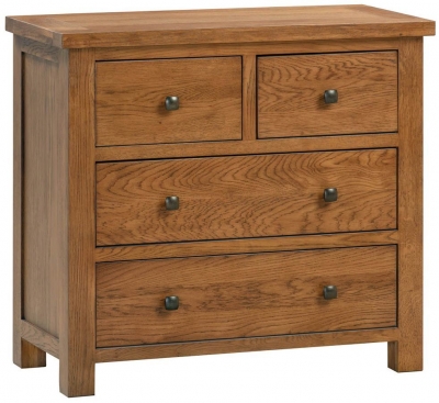Product photograph of Original Rustic Oak 2 2 Drawer Chest from Choice Furniture Superstore