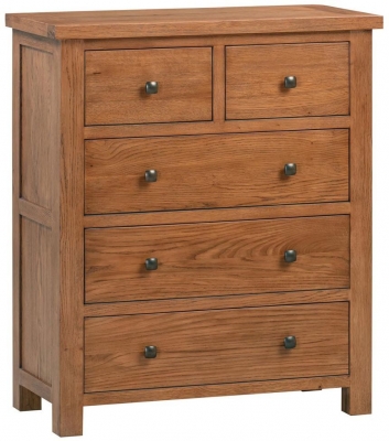 Product photograph of Original Rustic Oak 2 3 Drawer Chest from Choice Furniture Superstore