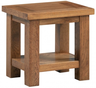 Product photograph of Original Rustic Oak Lamp Table from Choice Furniture Superstore