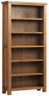Product photograph of Original Rustic Oak Large Bookcase from Choice Furniture Superstore