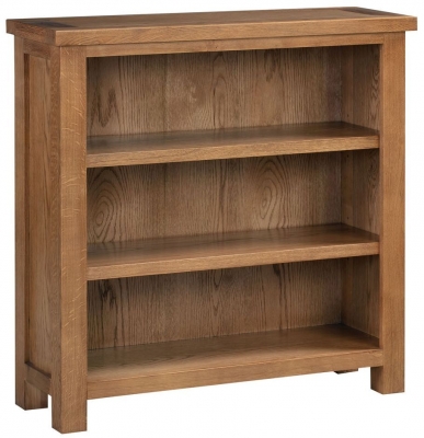 Product photograph of Original Rustic Oak Low Bookcase from Choice Furniture Superstore