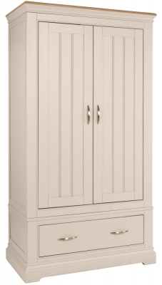 Product photograph of Annecy Painted 2 Door Double Wardrobe - Comes In Stone Painted White Painted And Bluestar Painted Options from Choice Furniture Superstore