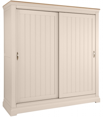 Product photograph of Annecy Painted Sliding Wardrobe - Comes In Stone Painted White Painted And Bluestar Painted Options from Choice Furniture Superstore