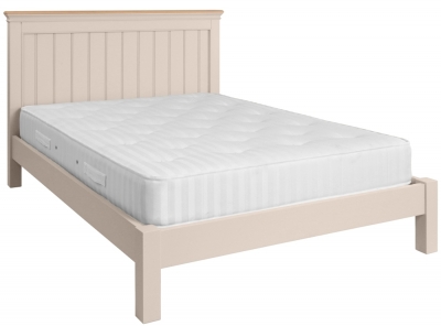 Product photograph of Annecy Painted Low Foot End 5ft King Size Bed - Comes In Stone Painted White Painted And Bluestar Painted Options from Choice Furniture Superstore