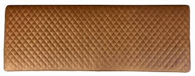 Langley Diamond Stitch Bench Brown Leather Large Cushion