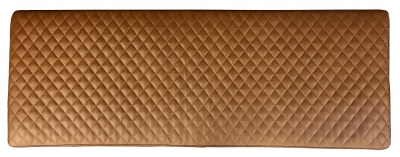 Langley Diamond Stitch Bench Brown Leather Small Cushion