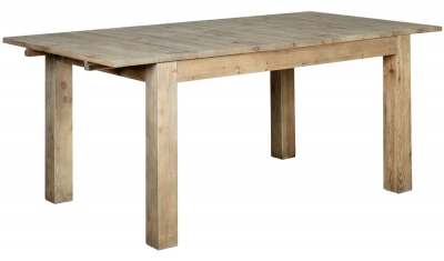 Product photograph of Langley Reclaimed Pine 4 Seater Extending Dining Table from Choice Furniture Superstore