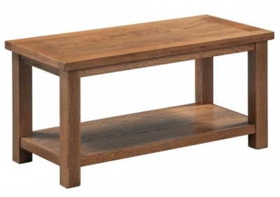 Product photograph of Original Rustic Oak Large Coffee Table from Choice Furniture Superstore