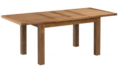 Product photograph of Original Rustic Oak Large 6-8 Seater Extending Dining Table from Choice Furniture Superstore