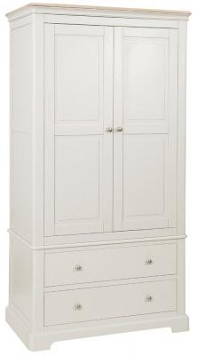 Product photograph of Cromwell Grey Mist Painted 2 Door 2 Drawer Combi Wardrobe - Comes In Grey Mist Painted Bluestar Painted Cobblestone Painted Options from Choice Furniture Superstore