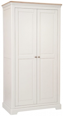 Product photograph of Cromwell Grey Mist Painted 2 Door Ladies Wardrobe - Comes In Grey Mist Painted Bluestar Painted Cobblestone Painted Options from Choice Furniture Superstore