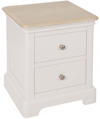 Cromwell Grey Mist Painted 2 Drawer Bedside Cabinet - Comes in Grey Mist Painted, Bluestar Painted & Cobblestone Painted Options