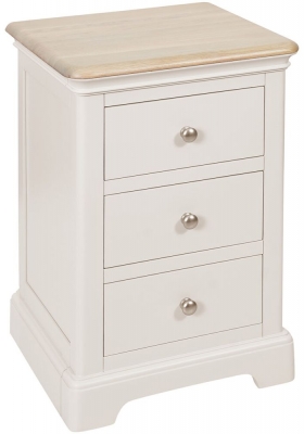 Product photograph of Cromwell Grey Mist Painted 3 Drawer Bedside Cabinet - Comes In Grey Mist Painted Bluestar Painted Cobblestone Painted Options from Choice Furniture Superstore