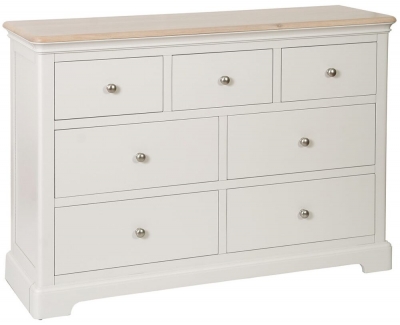 Product photograph of Cromwell Grey Mist Painted 3 Over 4 Drawer Chest - Comes In Grey Mist Painted Bluestar Painted Cobblestone Painted Options from Choice Furniture Superstore