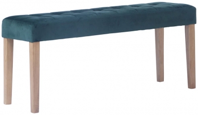 Product photograph of Ashbury Green Fabric Large Dining Bench from Choice Furniture Superstore