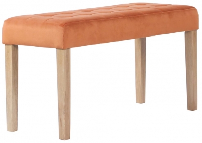 Product photograph of Ashbury Orange Fabric Small Dining Bench from Choice Furniture Superstore