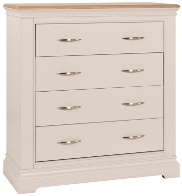 Product photograph of Annecy Painted 4 Drawer Chest - Comes In Stone Painted White Painted And Bluestar Painted Options from Choice Furniture Superstore